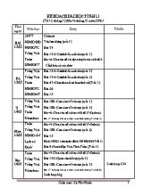 Kế hoạch bài học tuần 15 lớp 4 - Năm học 2016-2017 - Lê Văn Hoàn